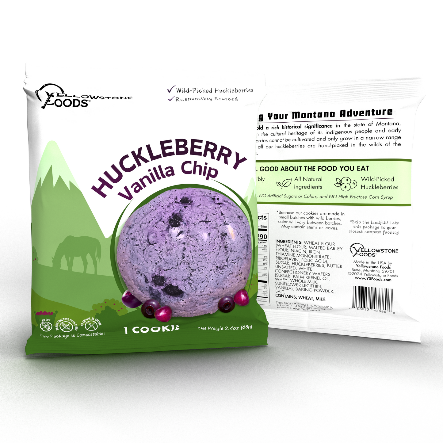 Huckleberry Vanilla Chip Cookie