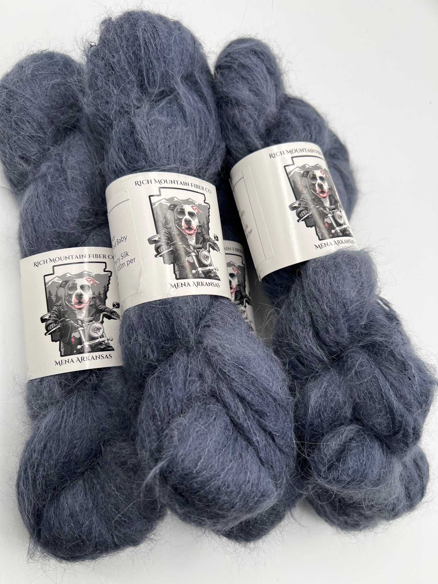 Rich Mountain Fiber Co Brushed Suri Alpaca 75% Mulberry Silk 25%