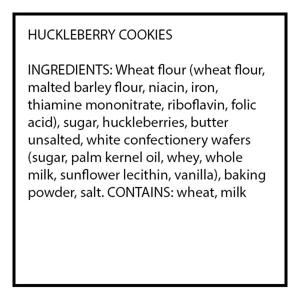 Huckleberry Vanilla Chip Cookie