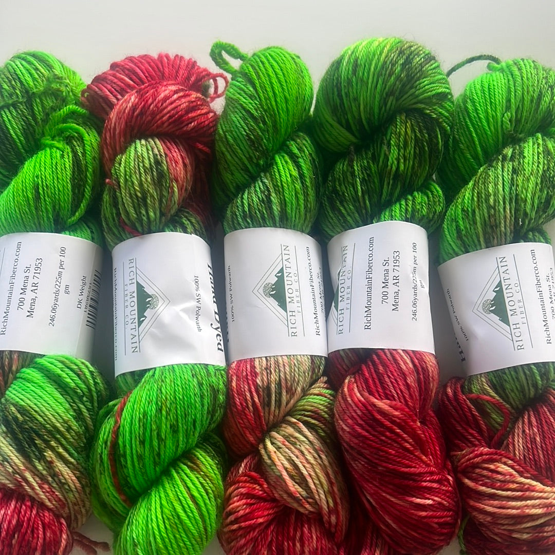 Rich Mountain Fiber Co Hand Dyed DK 100% Polwarth