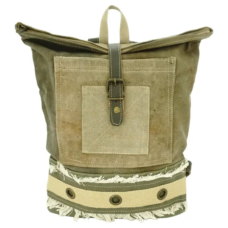 Vintage Addiction Recycled Military Tent Bag