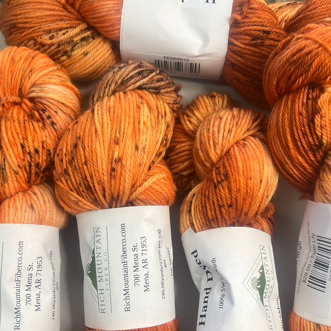 Rich Mountain Fiber Co Hand Dyed DK 100% Polwarth
