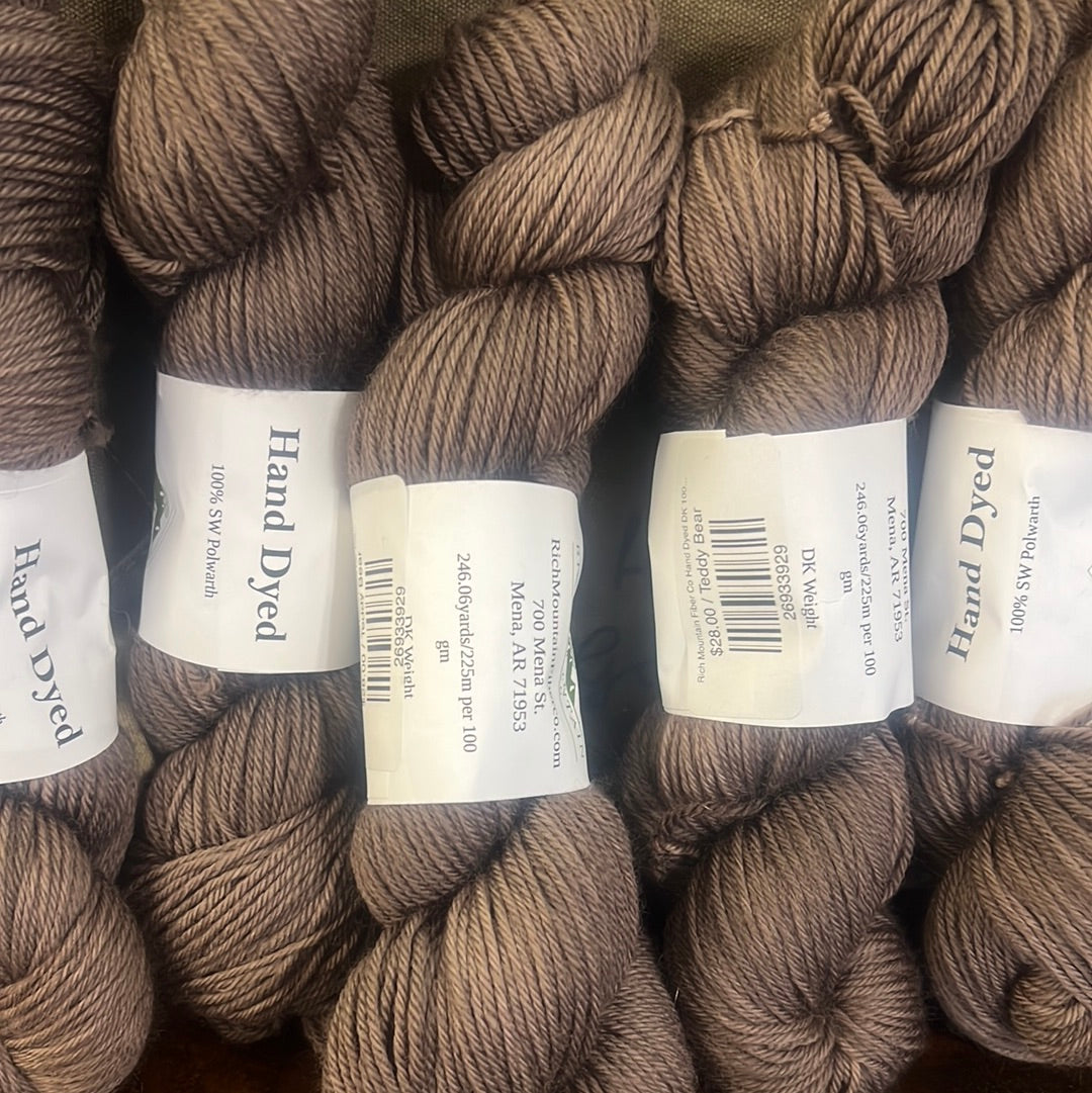 Rich Mountain Fiber Co Hand Dyed DK 100% Polwarth