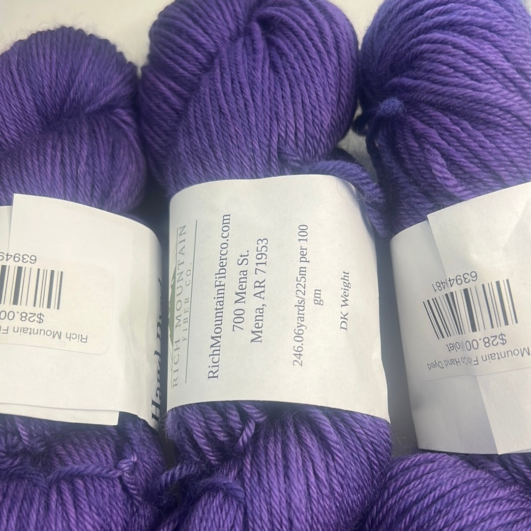 Rich Mountain Fiber Co Hand Dyed DK 100% Polwarth
