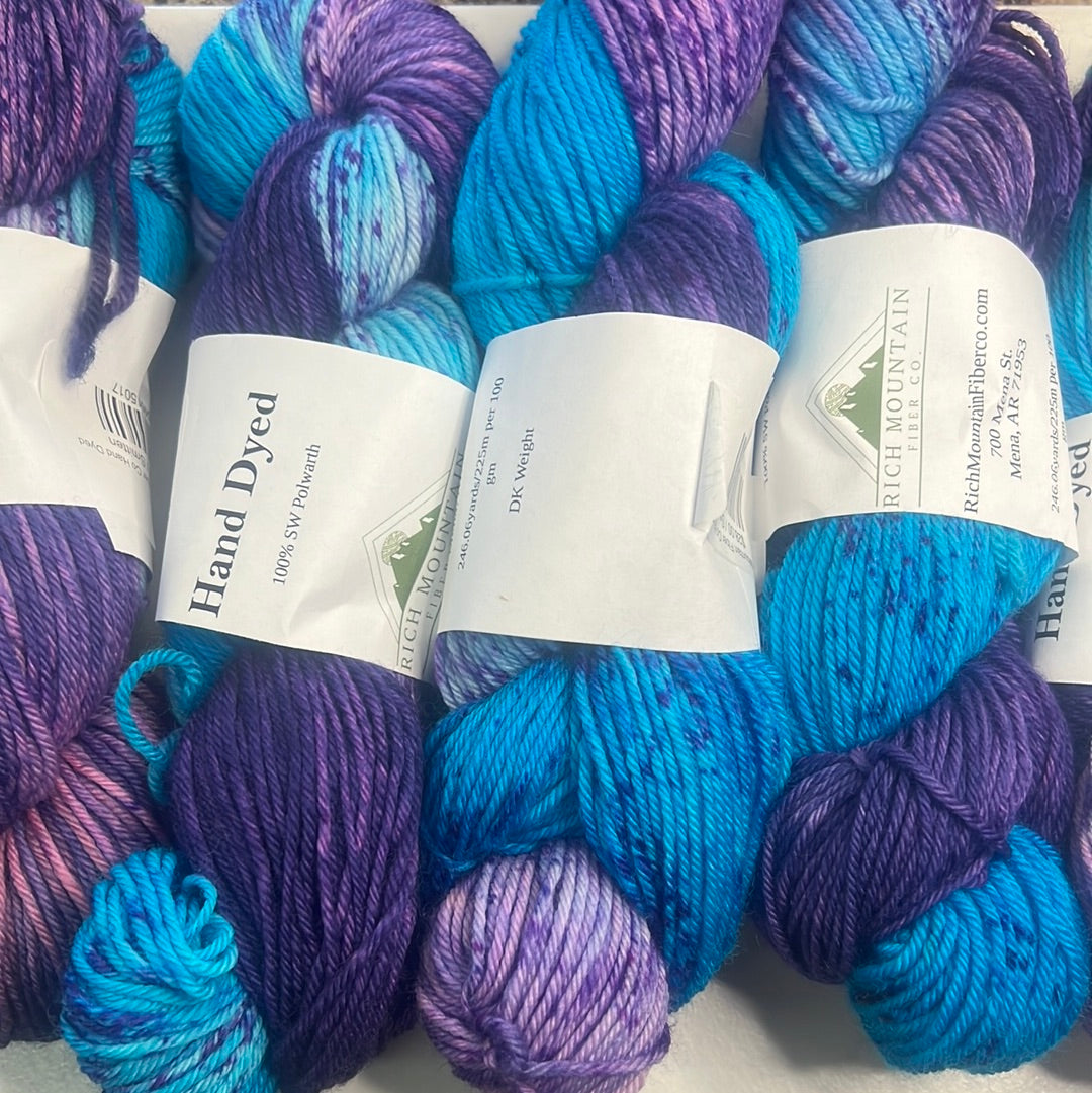 Rich Mountain Fiber Co Hand Dyed DK 100% Polwarth