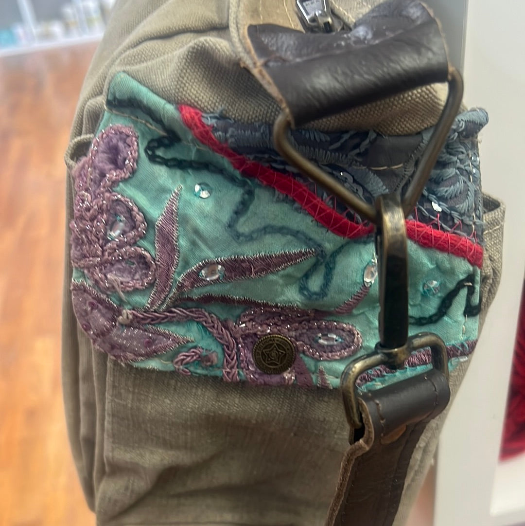 Vintage Addiction Recycled Military Tent Bag