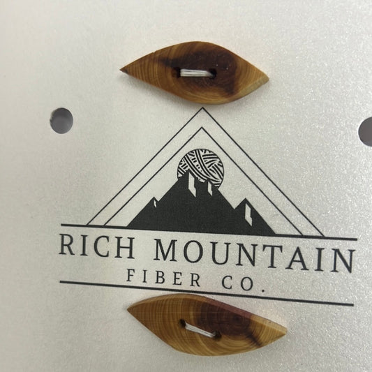 Wooden Eye Shaped Button qty 2