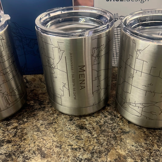Mena Arkansas Map Insulated Cup