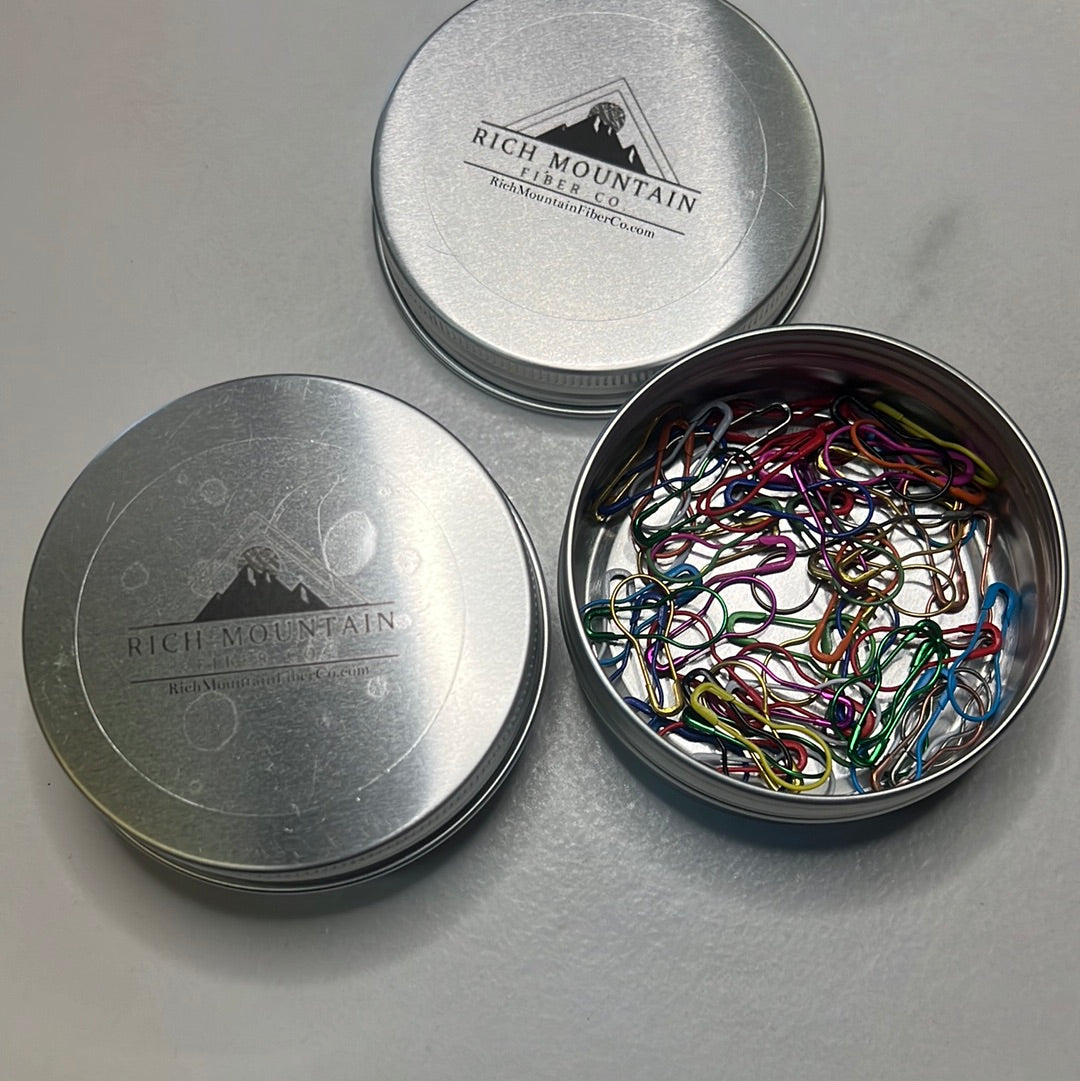 Light Bulb Stitch Markers in Tin