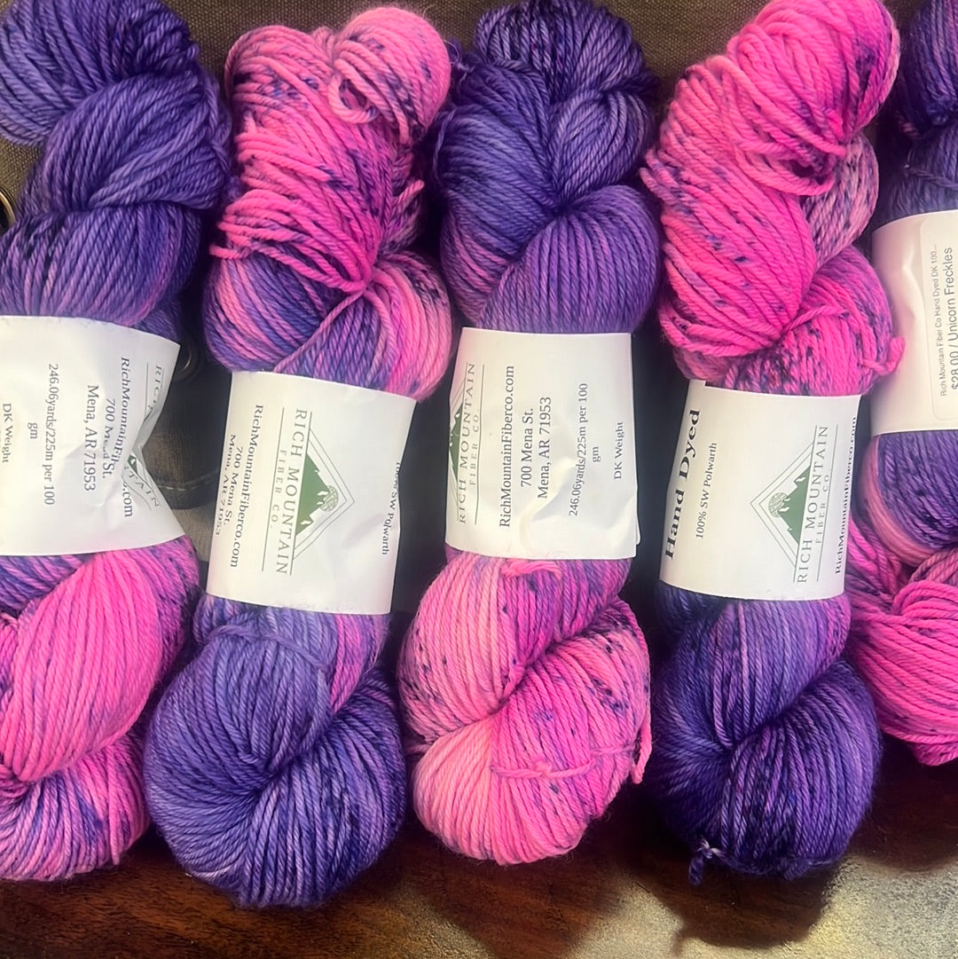 Rich Mountain Fiber Co Hand Dyed DK 100% Polwarth