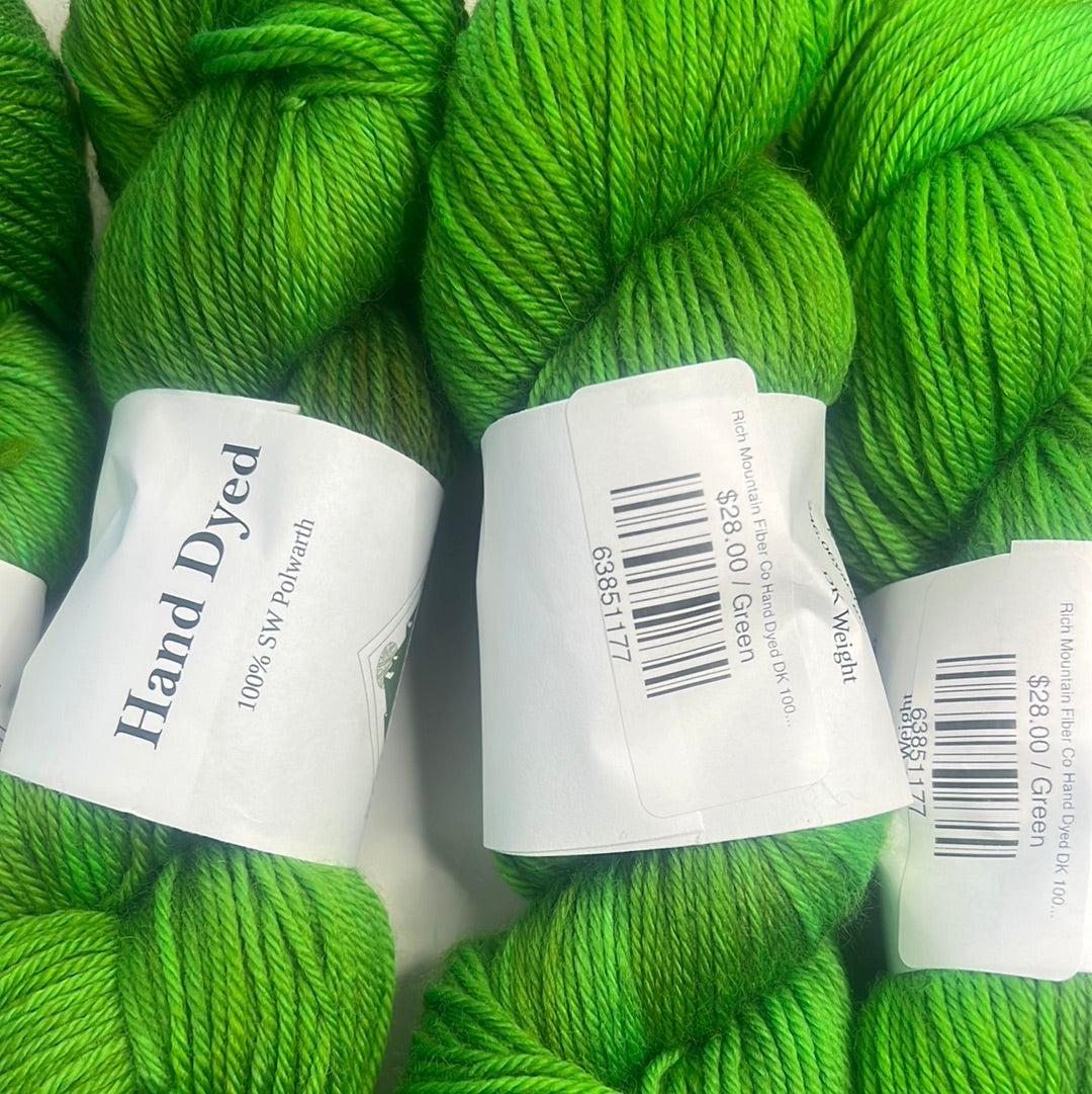Rich Mountain Fiber Co Hand Dyed DK 100% Polwarth