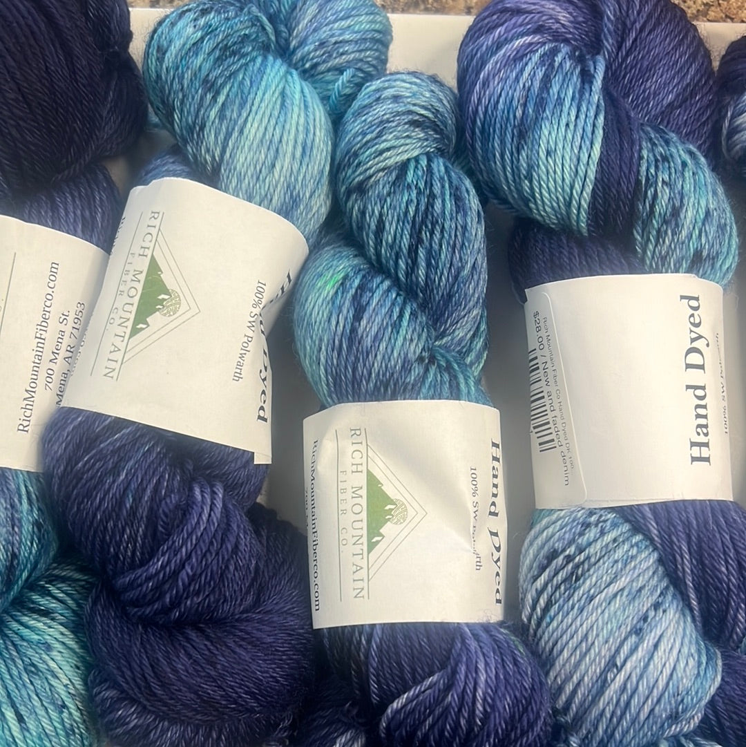 Rich Mountain Fiber Co Hand Dyed DK 100% Polwarth