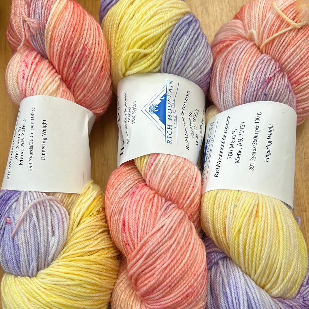 Rich Mountain Fiber Co 85/15 Fingering weight 4ply