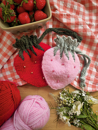 Strawberry Pouch Bag Charm
