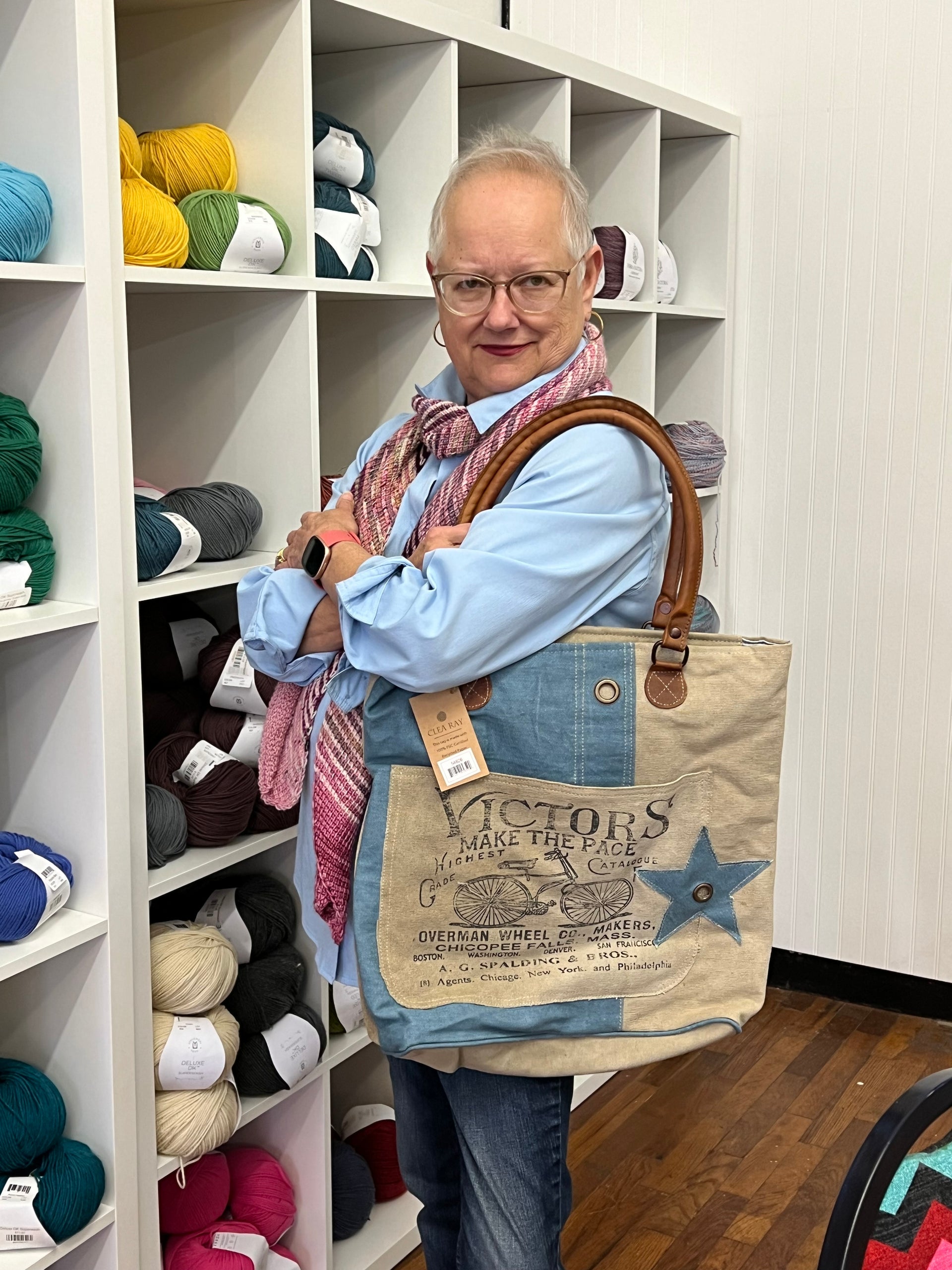 Clea Ray Canvas Bags Victor’s Blue Canvas Tote