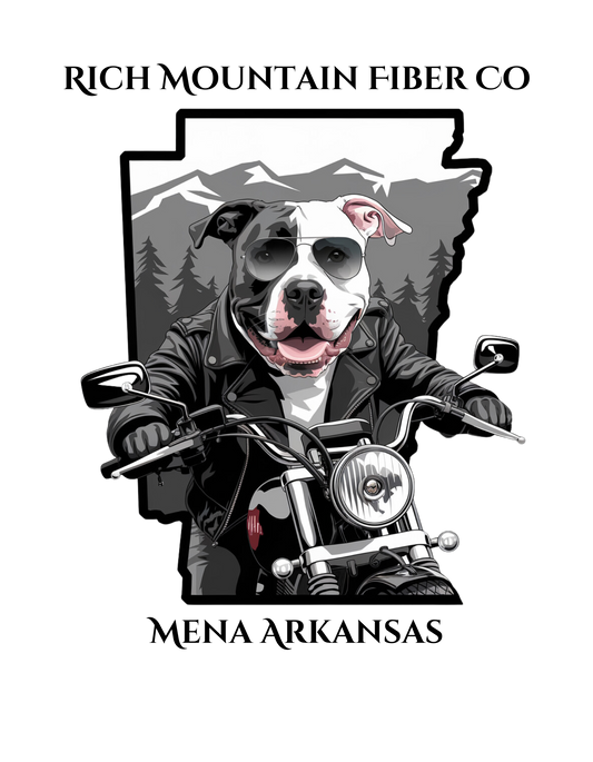 Pitbull on a Motorcycle RMFC Mena Arkansas