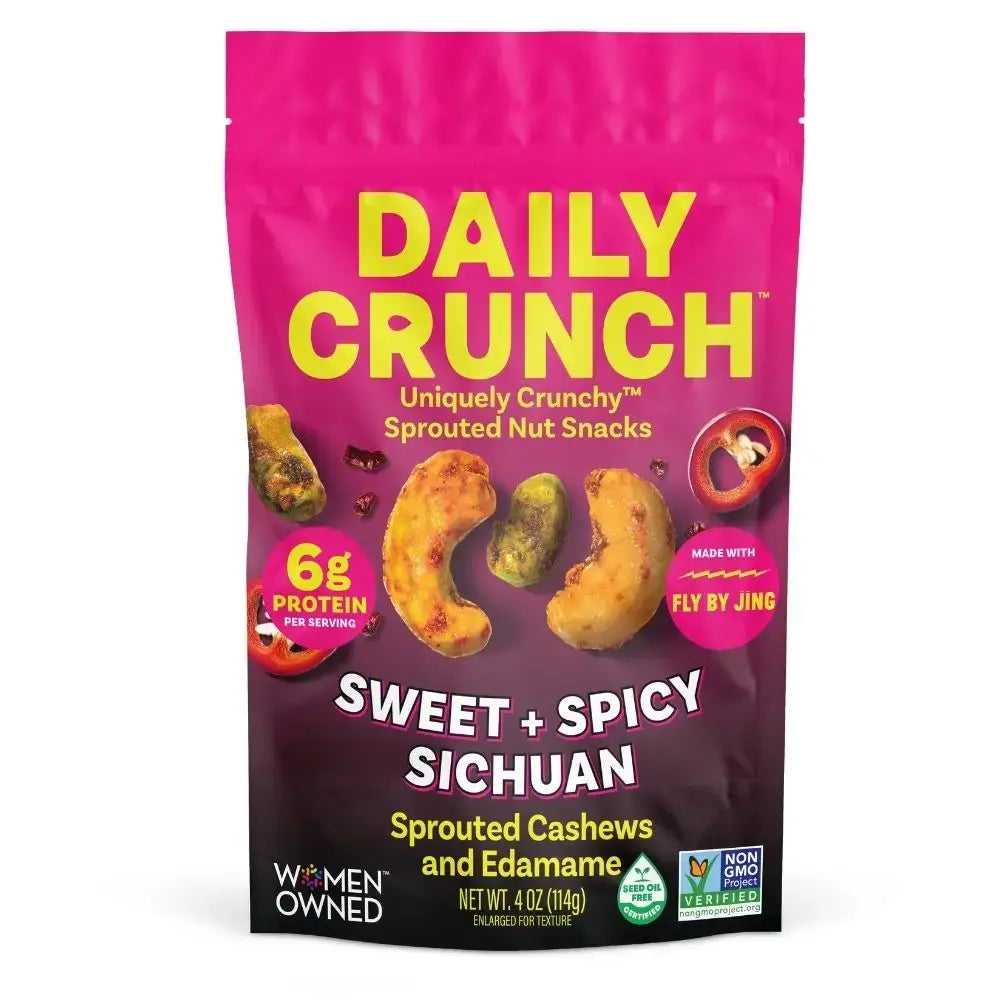Daily Crunch Sweet & Spicy Sichuan Cashew | Resealable Snack
