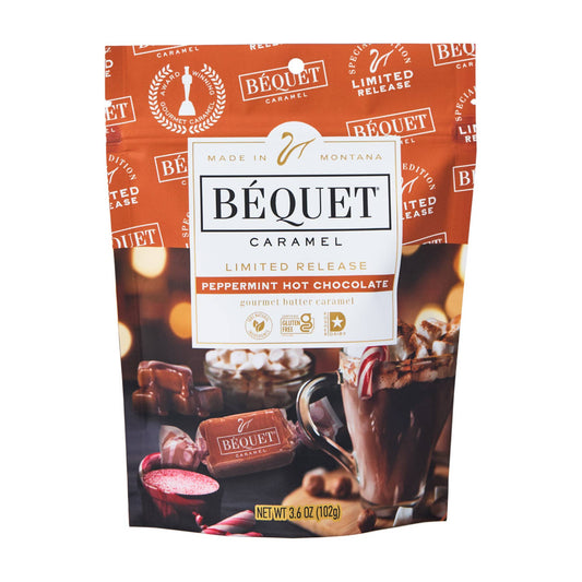 Béquet Peppermint Hot Chocolate Caramel 3.6 oz Pouch