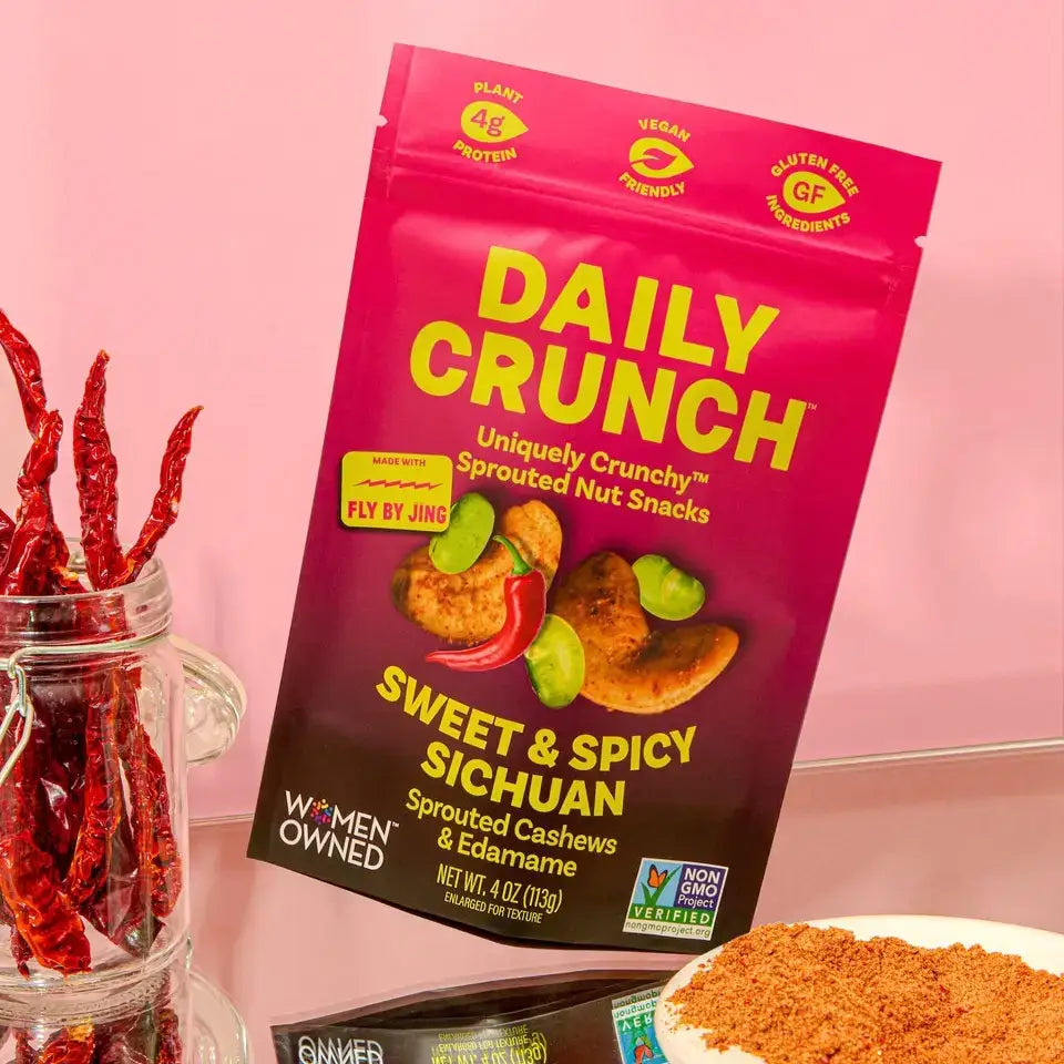 Daily Crunch Sweet & Spicy Sichuan Cashew | Resealable Snack