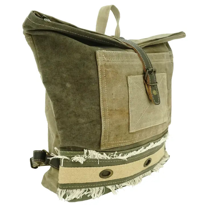 Vintage Addiction Recycled Military Tent Bag