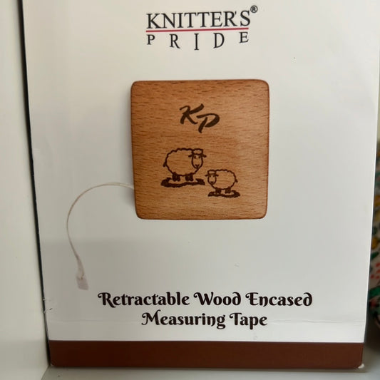 Knitters Pride Square Retractable Wood Encased Measuring Tape