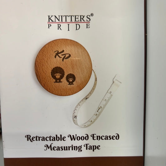 Knitters Pride Round Retractable Wood Encased Measuring Tape