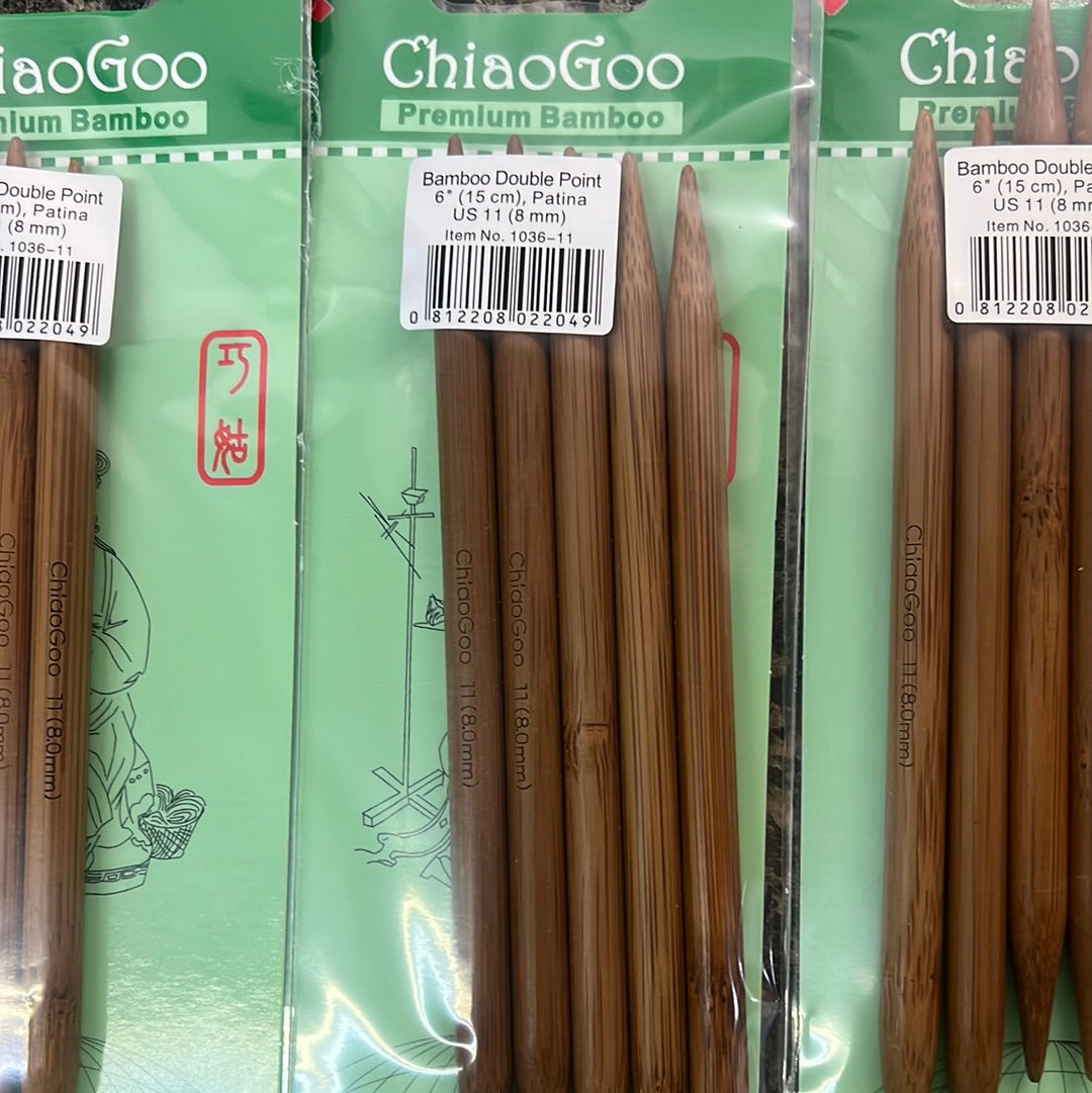 ChiaGoo Bamboo Double Pointed Needles 6"