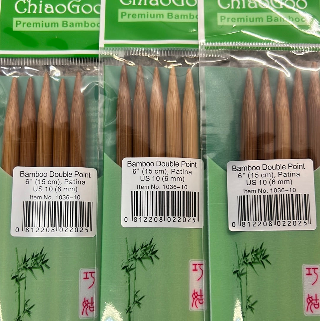 ChiaGoo Bamboo Double Pointed Needles 6"