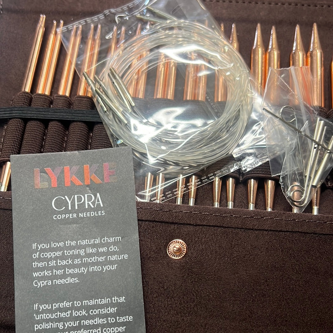 Lykke Cypra Interchangeable Circular Copper Knitting Needle Set 5"