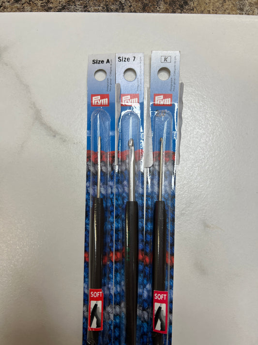 Prym Crochet Hooks Soft Handle/Metal Head